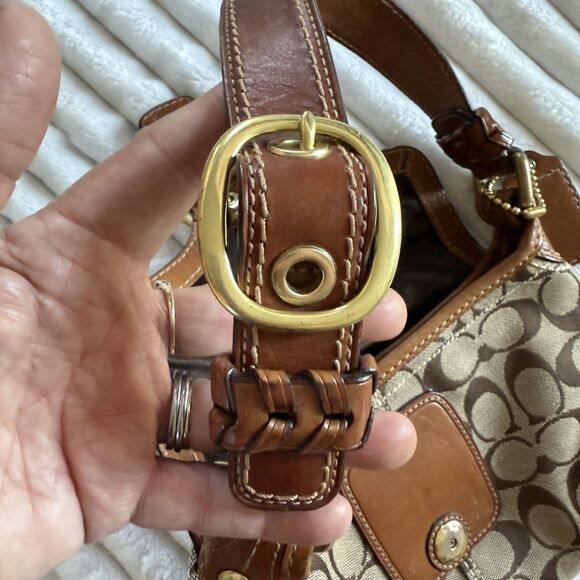 Y2K Coach Handbag No F0773-11441 Great CONDITION. SEE PICTURES!! Brown 10” X 7” - Picture 10 of 13